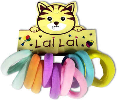 Utkarsh 1 Pkt Light Stretchable Cotton Wool Soft Elastic Plain Design Hair Ties Ponytail Rubber Band(Multicolor)