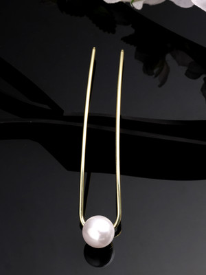 Vogue Hair Accessories Embellished Hair Stick Bun Stick(White)