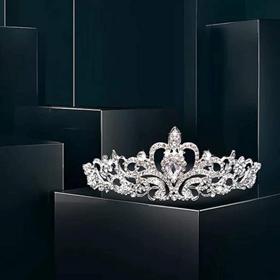 RENESMEE Tiara Crown Hair Band(Silver)