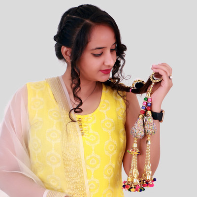A H S Try these Designer Paranda designs to get the perfect 003 Punjabi bridal look Braid Extension(Multicolor)