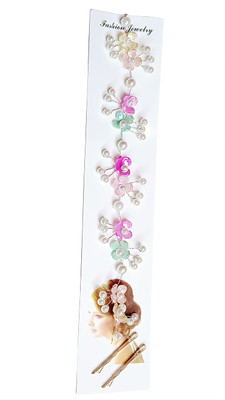 MEDBUDDY Double color flower Hair Accessory Set(Multicolor)