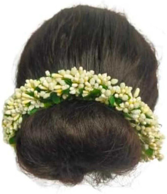 house of common Artificial flower for hair veni gajra brooch bridal accessories set Hair Accessory Set(White)