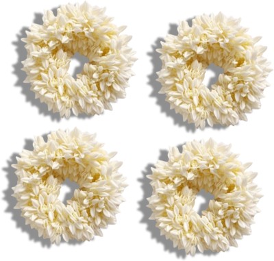 MICLAC Gajra Phool Gazra Hair Accessories 4PCS Hair Accessory Set(White)