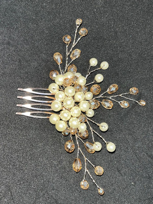 kerav Artificial golden moti hand maid hair accessorys Hair Accessory Set(Gold)