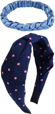 Munavi Elastic Rubber Hair Band hair combo(Blue, Blue)