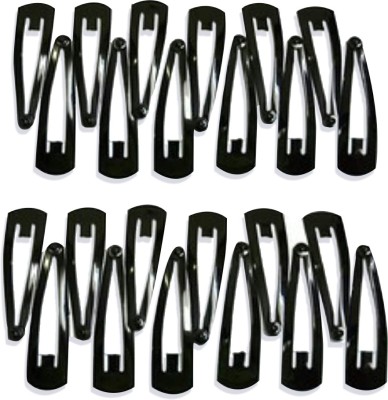 Myra Collection Metal Tic Tac Hair Clips for Women Black (24 Pcs) Tic Tac Clip(Black)