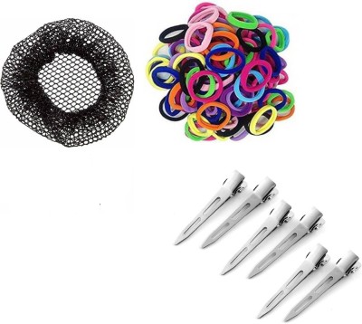 Sharum Crafts Juda Cover 1 10 Multi Hair Band & Section Clip Small 6Pc Hair Accessory Set(Multicolor)