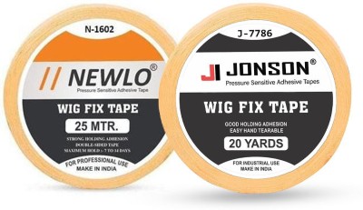 JONSON and Newlo Double Sided Wig Tape | Waterproof | Skin Friendly | 25 M, 20y Tapes Hair Accessory Set(Yellow)