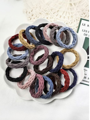 Myra Collection 20PCS Women Simple Basic Elastic Hair Bands Ties Scrunchie Ponytail Holder Rubber Bands Girls' Fashion Headband Hair Accessories Rubber Band(Multicolor)