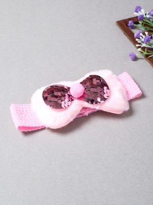 GOLDEN PEACOCK Girls Pink Embellished Hairband Hair Band(Pink)