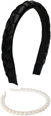 Munavi Elastic Rubber Hair Band hair combo(Black, White)
