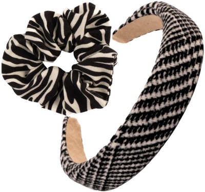 FDreaM Elegant Fabric Headband Set - Stylish Hair Accessory for Autumn & Winter (Pack2) hair combo(Beige, Black)