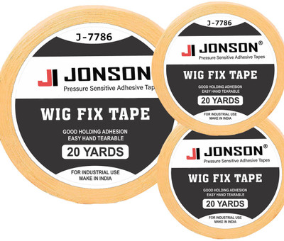 WIGHIGH Ultra Strong Hold Jonson Yellow Cloth Tape 20 Yard For Patch/Toupee Hair Accessory Set(Yellow)