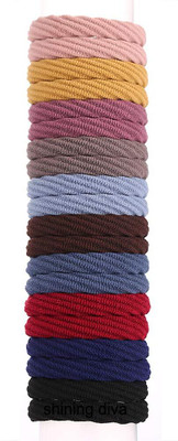 Kaima Basic Elastic Hair Bands Ties Ponytail Holder Rubber Bands Girls (Pack of 20) Rubber Band(Multicolor)