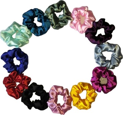 MeetYou Hair band Scrunchies set of -12 piece's Rubber Band(Multicolor)