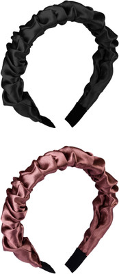 Munavi Elastic Rubber Hair Band hair combo(Black, Brown)