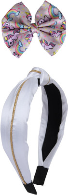 Munavi Elastic Rubber Hair Band hair combo(White, White)