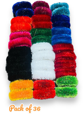 Sgsramganj Cute Soft Girls Styling Multicolor Fur Girls(Set of 36)Rubber Band(Multicolour) Rubber Band(Multicolor)