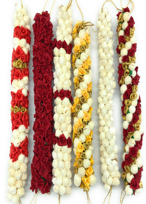 Kavmart Gajra (Pack of 6) Mogra Fragrance Beauti Enhancer Artificial Juda(Designer) Hair Accessory Set(Multicolor)