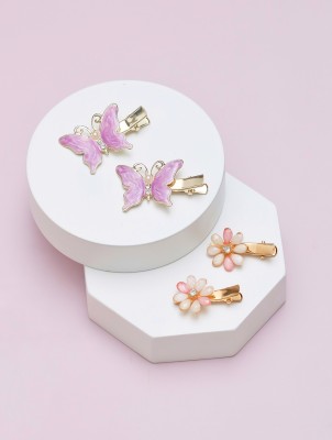 Yellow Bee DL3321.COMBO Hair Clip(Purple, White)