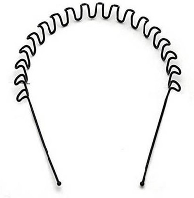 Ruhi Collection UNISEX WAVY HAIR RING HAIR BAND Head Band(Black)