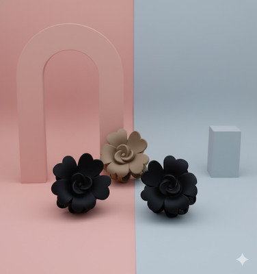 Prityka Beauty Hair Claw Clip Clutcher Rose Flower Non-Slip Jaw Clamp For Women 6ps Hair Claw(Multicolor)