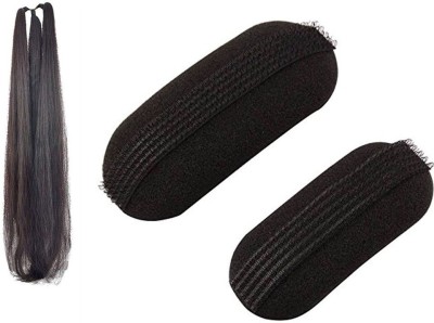 GadinFashion 42Inchs Black Hair Choti/Parandi with free Hair Bun Clips For Womens Hair Accessory Set(Black)