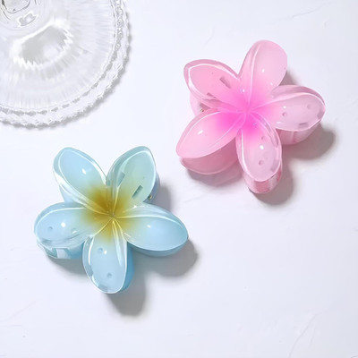 Dreamish Imitation Flower Petal Floral Design Hair Styling Claw Clutcher Clips (Any 2 colors) Hair Claw(Multicolor)