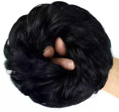 La Belleza Messy Hair Donut Bun Bun(Black)