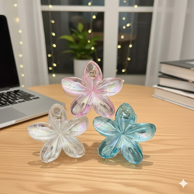 Prityka Beauty Korean Style Hair Claw Clip Clutcher For Women Girls Strong Hold clips 3p Hair Claw(Multicolor)