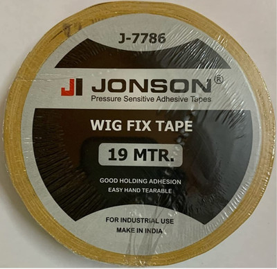 JONSON YELLOW WIG/PATCH CLOTH TAPE ROLL 20 MTR Hair Accessory Set(Yellow)