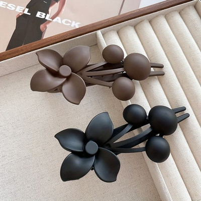 Freebies Decorative Matte Flower Big Juda Back Clip Clutcher Set of 2 (Any 2 Colors) Bun Clip(Multicolor)