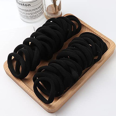 locklux Pack Of 30 Black Rubber Band For Girls&Women Black Hair Band Accessory For Women Hair Band(Black)