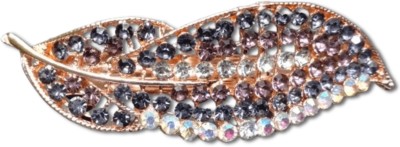 Priselma Stylish Purple Stone Leaf Hair Clip(Multicolor, Purple)