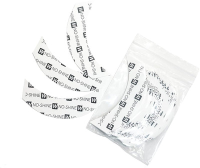 TRESS No-shine hair tape Stripe 36pc/lot,7.6cmx2.2cm for toupees/men's wig Extension Hair Accessory Set(White)