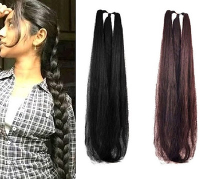 GIRISA ENTERPRISE combo black-brown choti hair extensions Hair Extension