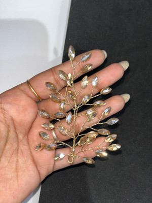 kerav Moden golden 4 leaf set for woman hair Hair Accessory Set(Gold)