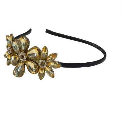 La Belleza Golden Crystal Hair Band 2470-2473 Head Band(Gold)