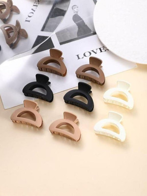 Aayra 10 D Shape Multi Color Claw Clips French Design & Korean Style Clutcher Set Hair Claw(Multicolor)