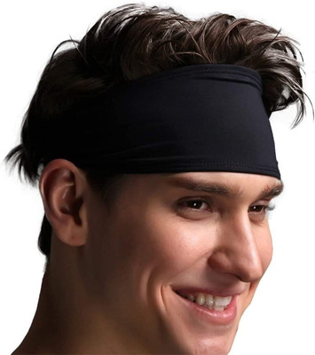 Bismaadh Workout Headband for Women & Men Wide, Moisture Wicking & Non-Slip Exercise Hairband or Sports Sweatband Keep Your Hair in Place ,Performance Stretch & Ideal for Running, Cycling & Yoga Head Head Band(Black)