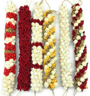 Sonpal Hair Gajra in Artificial Mogra Flower with Multicolor And Multi Designs Hair Accessory Set(Multicolor)