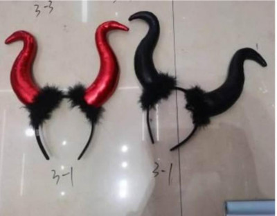 Vartanu Maleficent horns head band Head Band(Silver)