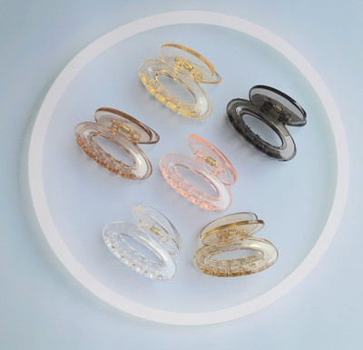 Dreamish Hair Accessories Korean Design Oval Shape Hair Clutcher Hair Claw Clip for Wome & Girls Hair Claw(Multicolor)