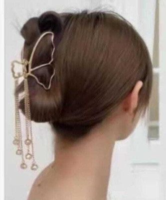 Lakshmi butterfly matal latcan clutcher pack of 1 Hair Clip(Gold)