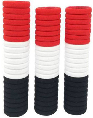 WAW ATTRACTIVE 50 PCS RED & BLACK & WHITE WOMEN & GIRLS RUBBER BAND Rubber Band(Black, White, Red)