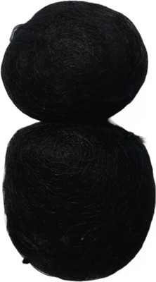 Ritya Creation ROUND HAIR STUFFING PADDING ( PACK OF 6) Braid Extension(Black)