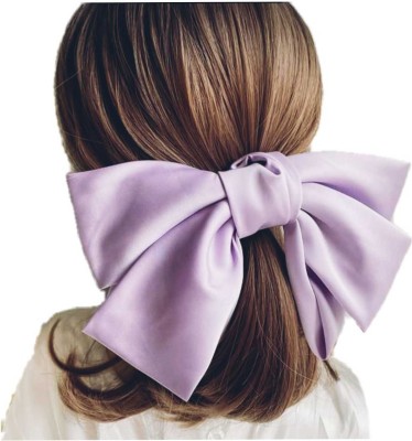 IBDA Lavender Two-Layers Hair Bow Barrette with Clip,Handmade,for Women,Girls Hair Clip(Purple)