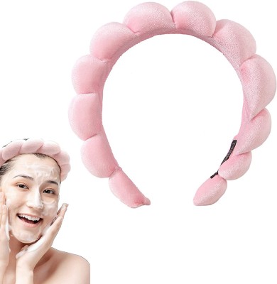 maycreate Spa Headband for Women Girls Soft Sponge Makeup Headband Head Band(Pink)