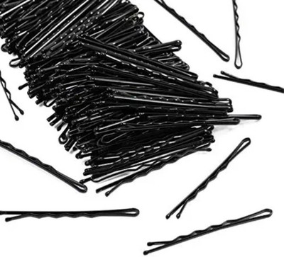 NIVO Black boby pins pack of 98 pc for girls and women. Hair Pin(Black)