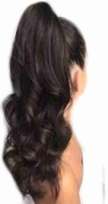 Rizi Curly Drawstring Ponytail Long Natural Look 40CM Length Brown Color maya22a Braid Extension(Brown)
